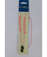 Sun Tropez Beaded Eyeglass Cord Pink Beads and Hearts New - £7.23 GBP
