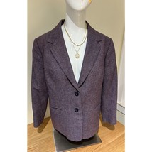 Classic Pendleton VTG Purple Blazer Tweed Texture 100% Wool Jacket Lined... - $32.28 CAD