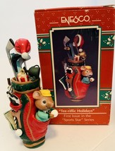 Enesco Sports Star Series Tee-riffic Golf Bag Christmas Ornament Mouse 1992 - $24.75