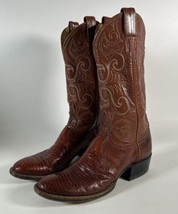 Vintage Tony Lama Mens Alligator Cowboy Boots M8330 Size 8 A - £118.54 GBP