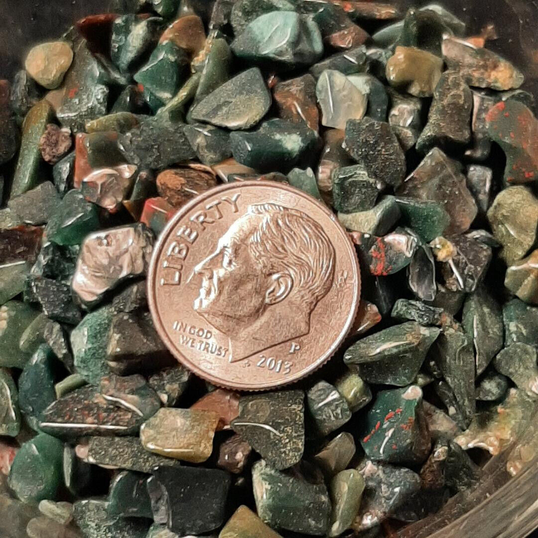 Gemstone Embellishment Bloodstone UNDRILLED Chips 50g (1.75 oz) - $2.67