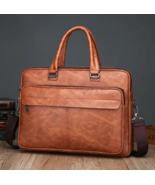 Mens Business Tote Retro Briefcase Shoulder Messenger Bag Laptop Satchel... - £22.74 GBP