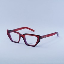 GUCCI GG1720O 004 Transparent Red/Purple 51mm Eyeglasses New Authentic - £161.46 GBP