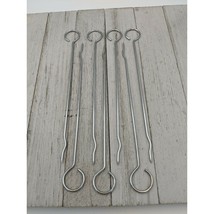 Set of 7 Stainless Steel Shish Kebab Skewers Grilling 8 inches Long - £7.85 GBP