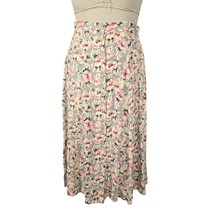 Sag Harbor Womens Medium Button Up Midi Skirt Floral Career Casual Vacat... - $15.17