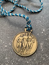 Vintage Awarding German Relief Medal Marathon Golden Colored - $419.46 MXN