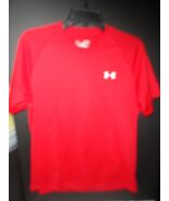 Under Armour Men&#39;s HeatGear Short Sleeve Red Tee Shirt Size Large - $34.16 CAD