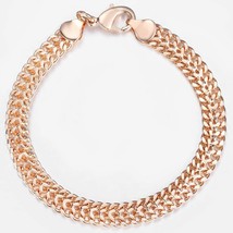 Davieslee 2mm Marina Stick Bead Link Chain Bracelet for Women Girl 585 Rose Gold - £10.34 GBP