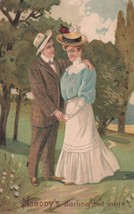 Nobody&#39;s Darling But Mine Man Woman Sweethearts Postcard C01 - £2.35 GBP