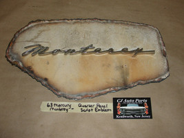 Oem 1963 63 Mercury Monterey Fender Script Emblem Badging Wall Art Man Cave - £31.74 GBP