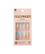 KISS GOLDFINGER TRENDY GEL READY TO WEAR 24 NAILS GLUE INCLUDED - #GD43 - €6,55 EUR