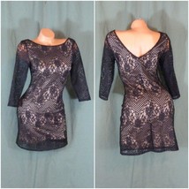 Topshop Size 6 Lace Overlay Dress - £31.49 GBP