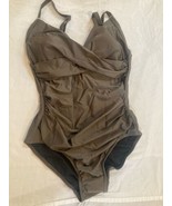 Calvin Klein Womens Solid Bronze Color Swimwear Size 10 Style CGMMS559 NWT - £14.87 GBP