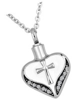 Jewelry Cross Urn Necklace for Ashes Keepsake Urn Ash - £37.62 GBP