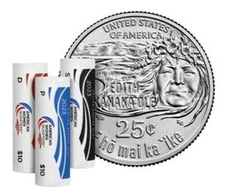 2023 American Women Quarter Edith Kanaka&#39;ole pds set from U.S. mint rolls - £1.79 GBP