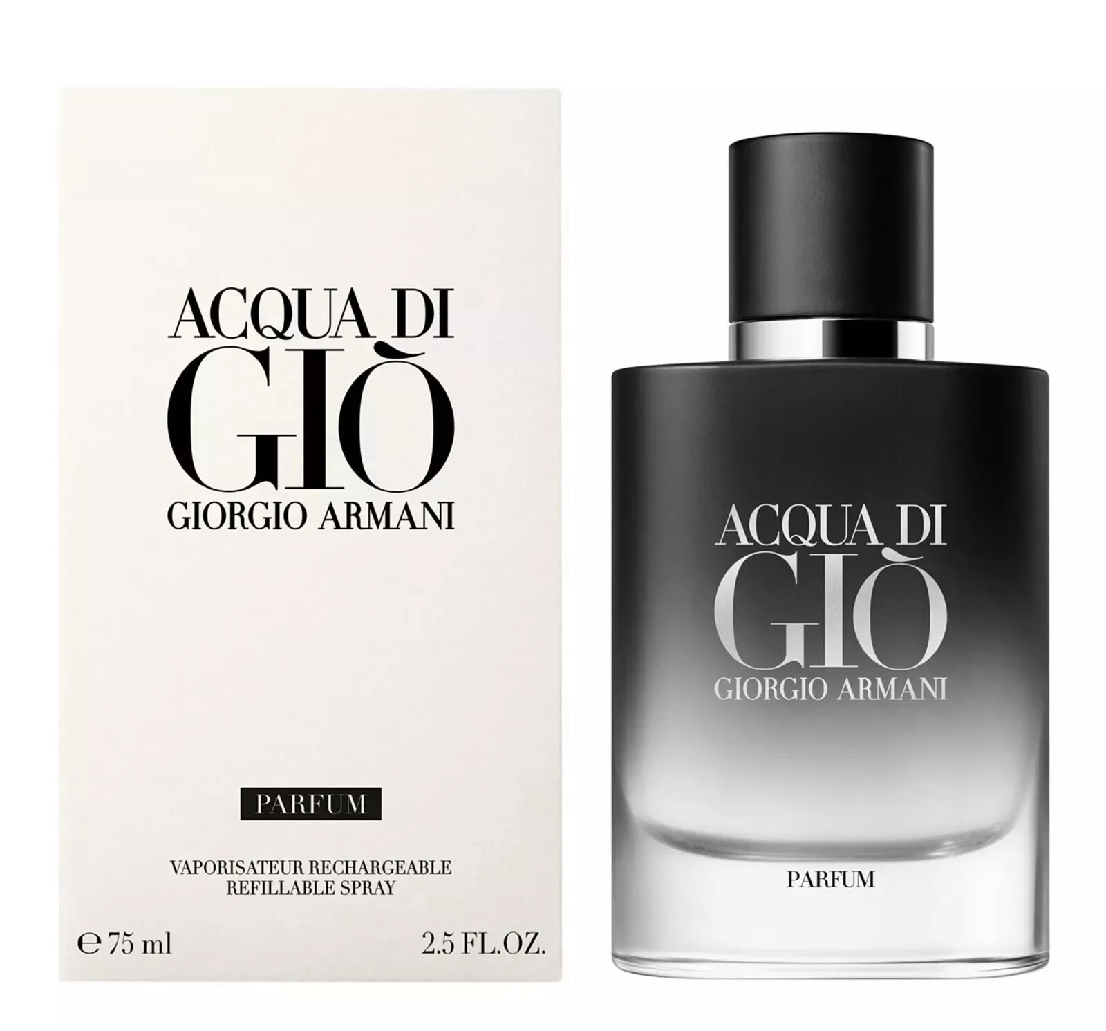Armani Acqua di Gio Parfum Refillable for Men 2.5 Oz / 75ml Brand New Sealed