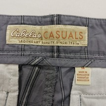 Cabela's Casuals Women's Gray Collection Chino Hiking Plaid Shorts Sz 14 (36×11) image 4