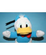 Donald Duck Soft Toy 8&quot; Plush Stuffed Animal Korea Small Red Bow Vtg Wal... - £8.45 GBP