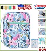 Elegant Bible Cover Bag with Floral Design - 9.5x6.7x2.5 In, Zipper Closure - $490.10 MXN