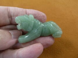 Y-TIG-570 little Green Aventurine TIGER cub gemstone FIGURINE tigers wil... - €13,46 EUR