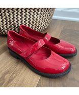 Ramon Tenza Red Patent Leather Mary Jane Lug Sole $250 7 - $1,868.93 MXN