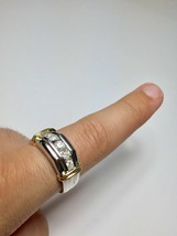 1 KT Rotondo Diamanti Finti 14K Placcato Oro Bianco Five-Stone Fede Nuziale - £110.90 GBP