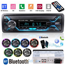 Car Stereo Audio Mp3 Player Bluetooth In-Dash Fm Radio Usb Aux Tf Single 1 Din - £43.49 GBP