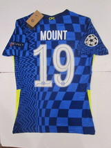 Mason Mount #19 Chelsea FC UCL Match Slim Fit Blue Home Soccer Jersey 20... - $1,494.55 MXN