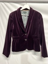 J. Crew  Rich Purple Velvet  Blazer Jacket SM - $54.42