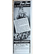 1941 HARLEY-DAVIDSON - FUN TIME MOTORCYCLING! Worlds Champion VTG Print ... - $232.85 MXN