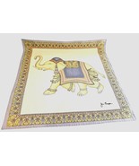 Set of 8 Signed JIM THOMPSON Traditional ELEPHANT Pastel Cotton Napkins - $46.00