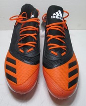 NWT New Adidas Icon V Bounce Orange Black Baseball Spikes G28252 Shoes Mens 15 - $40.84