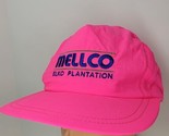 Vintage Bright Hot Pink Nylon Strap Back Sports Hat Cap Mellco Elko Plan... - $8.90