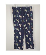 Old Navy Christmas Pajama Pants L Womens High Rise Straight Leg Blue Alpaca - £13.12 GBP
