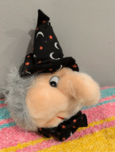 Halloween Witch Door Knob Cover Vintage Plush Character Black/Orange Decor - $8.79