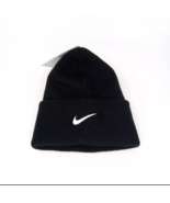 Nike Sportswear Cuffed Beanie Knit Black White Unisex - £13.64 GBP