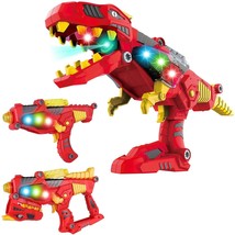 Dinosaur Toy Gun - 3-in-1 Transforming Dinosaur Blaster with Cool Sound Effects  - £25.44 GBP