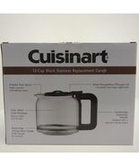 Cuisinart DCC-1220BKSRC 12-Cup Black Stainless Glass Carafe OEM Replacement - $29.87