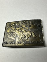 VTG PONY EXPRESS 1860 BRASS BELT ST. JOE To SACRAMENTO - $46.75