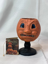 Halloween Bethany Lowe Retired Jack O Lantern Pumpkin Paper Mache Pulp Luminier - £39.74 GBP