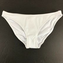 Xhilaration Womens Bikini Bottom Hipster Ribbed White Basic Size L - £7.60 GBP