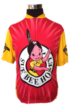VOmax Men&#39;s Cycling Jersey Size XXL 6 Sue Bee Honey Jolly Time Popcorn 1/4 Zip - £24.20 GBP