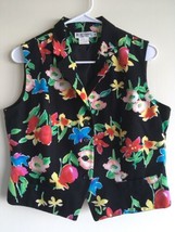 Boho Colorful Black &amp; Floral Vest Top M - £17.62 GBP