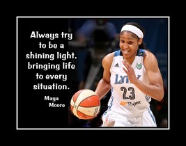 Rare Inspirational Basketball Motivation Quote Poster Maya Moore Unique Gift - £15.94 GBP - £28.70 GBP