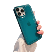 Anymob iPhone Case Green Jelly Candy Color Transparent Air Cushion Silicone - £19.47 GBP