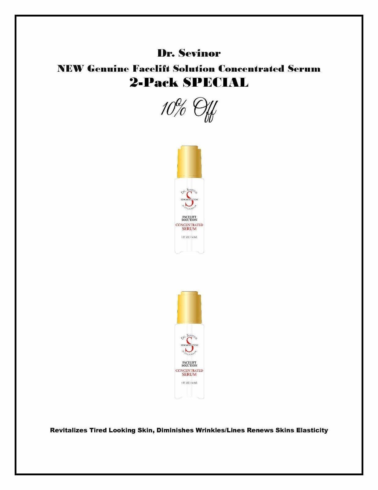 Dr. Sevinor’s NEW Genuine Facelift Solution Concentrated Serum 2-Pack SAVE 10% - $338.58