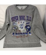 Super Bowl XLII 2008 Arizona Patriots vs Giants Gray Sweatshirt  Size S ... - $48.83 CAD