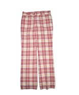 Vintage Asher Pants Mens 38 Tartan Plaid Trousers Picnic Table Straight ... - $48.39