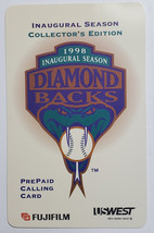Arizona Diamondbacks 1998 Inaugural Season US WEST Prepaid Calling Card SGA - £7.96 GBP