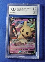 Pokémon BCCG Grade 10 Card 2021 Sword and Shield Battle Styles #62 Mimikyu V URR - £22.41 GBP